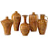 Currey and Company Romulus Porcelain Decorative Vases - Set of 5 Yellow / Brown