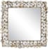Currey and Company Oyster Shell 20" W x 20" H Square Framed Bathroom Mirror Natural Shell