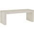 Currey and Company Carson 48" Wide Concrete Outdoor Bench Ivory Terrazzo