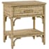 Currey and Company Olisa 24" Wide Single Drawer Rope Nightstand Natural Abaca Rope / Washed Wood
