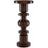 Currey and Company Sasha 10" Diameter Mahogany Pedestal Table Dark Walnut