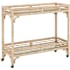 Currey and Company Olisa 15" Wide Bar Cart Natural Rope