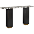 Currey and Company Gentry 60" Wide Console Table Natural / Brass
