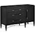 Currey and Company Verona 56" Wide Dresser Lacquered Black Linen / Champagne