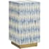 Currey and Company Nadene 12" Wide Accent Table Blue / White / Brushed Brass
