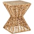 Currey and Company Hadi 18" Wide Glass Top Iron Accent Table Natural / Clear