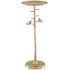 Currey and Company Piaf 10-1/4" Diameter Aluminum Drinks Table with Felt Bottom Gold