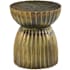 Currey and Company Rasi 16" Wide Aluminum Accent Stool Antique Brass