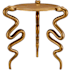 Currey and Company 18" Wide Accent Table Antique Brass