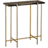 Currey and Company Flying Gold 22" Wide End Table Natural / Gold