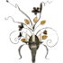 Currey and Company Westley 3 Light 29" Tall Wall Sconce Verdigris With Antique Gold Leaf Accent