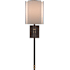 Currey and Company Rocher 30" Tall Wall Sconce Hand Rubbed Bronze / Contemporary Gold Leaf