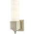 Currey and Company Bryce 13" Tall Wall Sconce with Glass Shade Silver Leaf / Frosted Glass