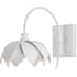 Currey and Company Sweetheart 12" Tall Wall Sconce with Wrought Iron Floral Shade Gesso White