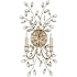 Currey and Company Forget-Me-Not 2 Light 26" Tall Wall Sconce Clear / Silver Leaf
