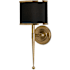 Currey and Company Primo 19"H 1 Light Wall Sconce with Black and Brass Oval Shade Brass