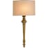 Currey and Company Jargon 1 Light Wall Sconce with Light Beige Linen Shade Antiquity Gold