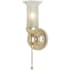 Currey and Company 17" Tall Wall Sconce Burnished Silver Leaf