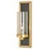 Currey and Company Charade 17" Tall Wall Sconce Contemporary Gold Leaf / Black Penshell Crackle