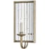 Currey and Company 16" Tall Wall Sconce Harlow Silver Leaf