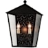 Currey and Company Bening 3 Light 17 3/4" Tall Outdoor Candle Style Wall Sconce Midnight