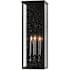 Currey and Company Tanzy 3 Light 28" Tall Outdoor Wall Sconce with Glass Shade Midnight