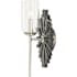Currey and Company Benthos 16" Tall Wall Sconce Black / Nickel / Clear