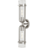 Currey and Company Bonardi 2 Light 23" Tall Wall Sconce Polished Nickel / Clear