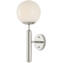 Currey and Company Barbican 17" Tall Wall Sconce Polished Nickel / White
