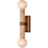 Currey and Company Beatrix 2 Light 5" Wide Travertine Bath Bar with Textured Art Glass Shades Natural / Antique Brass / White