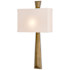 Currey and Company Arno Single Light 24" Tall Wall Sconce with Linen Shade - ADA Compliant Polished Antique Brass