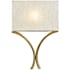Currey and Company Cornwall 18"H 1 Light ADA Wall Sconce with Rectangular Natural Linen Shade French Gold Leaf