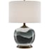 Currey and Company Boreal 25" Tall Vase Table Lamp White / Green / Antique Brass
