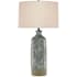 Currey and Company Stargazer 34" Tall Buffet Table Lamp with Linen Shade Gray