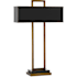 Currey and Company Otto 2 Light 31" Tall Buffet Table Lamp with Metal Shade Antique Brass / Oil Rubbed Bronze