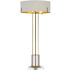 Currey and Company Winsland 2 Light 32" Tall Buffet Table Lamp Polished Brass / Clear