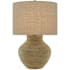 Currey and Company Hensen 31" Tall Vase Table Lamp Natural / Satin Black