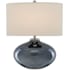 Currey and Company Lucent 22" Tall Table Lamp with Fabric Shade Blue Plated / Polished Nickel
