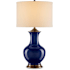 Currey and Company Lilou 31" Tall Vase Table Lamp Blue / Antique Brass