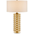Currey and Company Cassandra 30" Tall Vase Table Lamp with Shantung Shade - Gold Gold