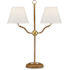 Currey and Company Sirocco 2 Light 23" Tall Buffet Desk Lamp Natural / Antique Brass