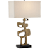 Currey and Company 29" Tall Buffet Table Lamp Antique Brass / Black