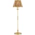 Currey and Company Deauville 32" Tall Buffet Table Lamp with Woven Seagrass Shade Polished Brass / Natural