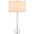 Currey and Company Deville 31" Tall Buffet Table Lamp Clear / Antique Brass