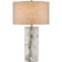 Currey and Company Faux Birch 30" Tall Buffet Table Lamp Birch White / Gray