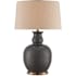 Currey and Company Ultimo 31" Tall Accent, Vase Table Lamp Matte Black / Antique Brass