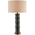 Currey and Company Roark 31" Tall Accent, Buffet Table Lamp Matte Black / Antique Brass