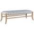 Currey and Company Melanie 59" Wide Bench Blonde Ash Wood