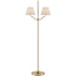 Currey and Company Sirocco 2 Light 56" Tall Accent Floor Lamp Antique Brass