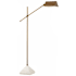 Currey and Company Repertoire 51" Tall Boom Arm Floor Lamp Antique Brass / White